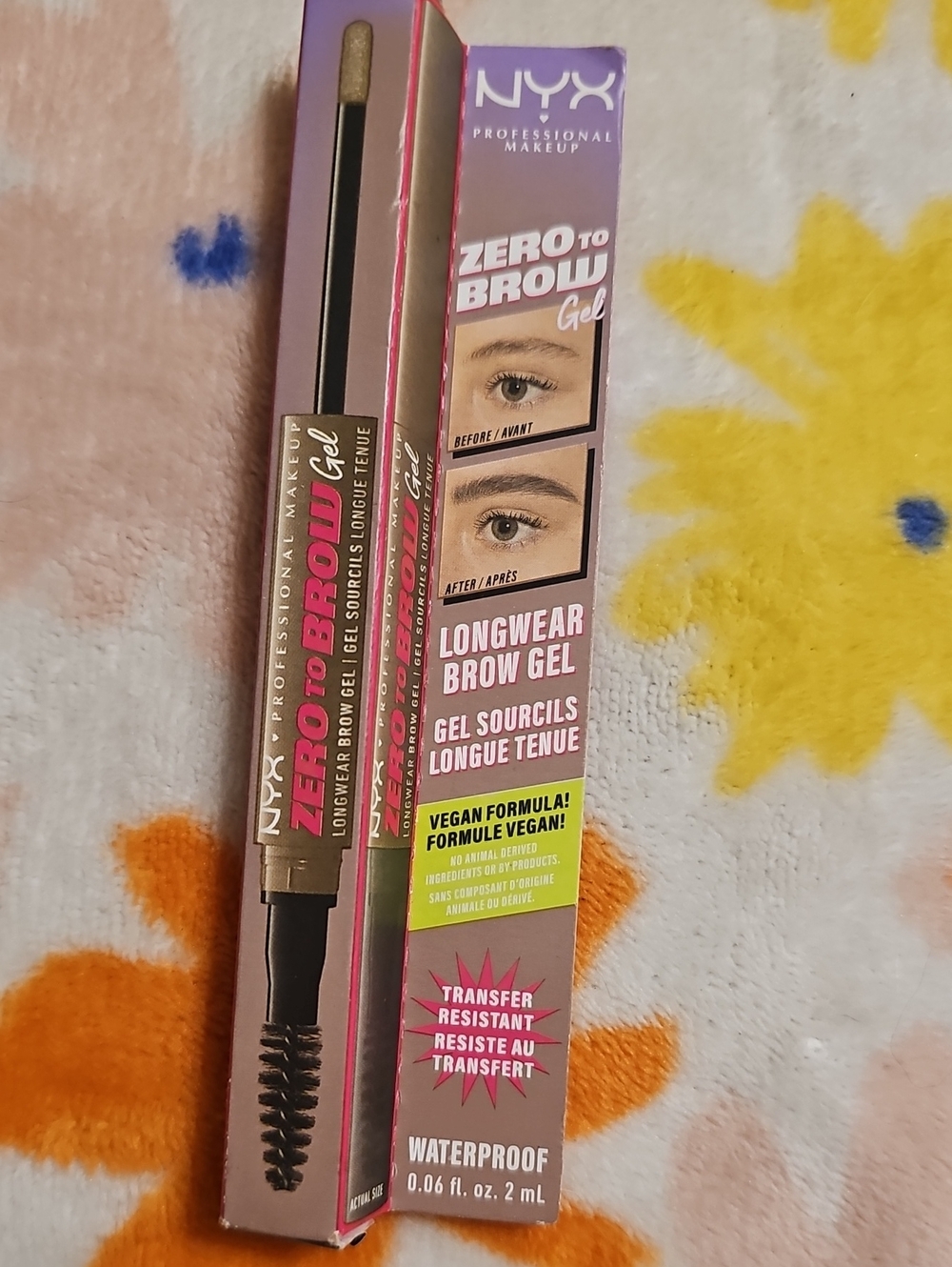 NYX Zero to Brow Gel — Pink Packaging